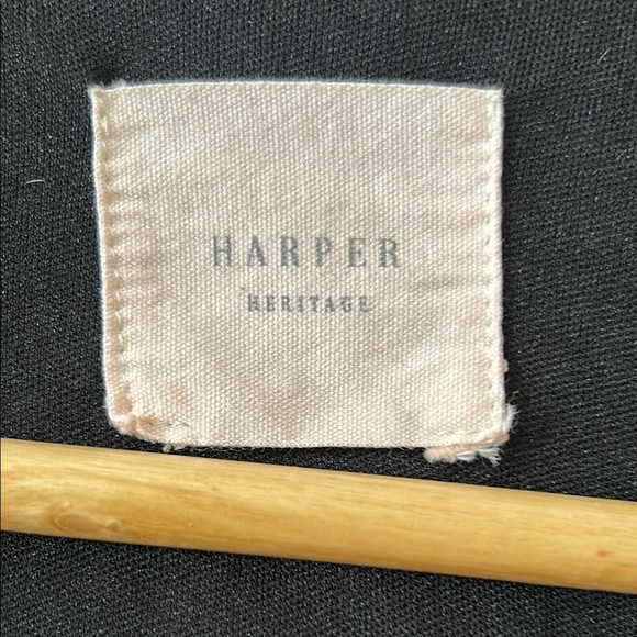 Harper Black and White Wrap Dress with Flutter Sleeves size M - Picture 3 of 6